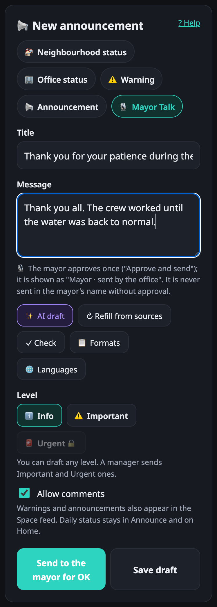 How staff write it for you