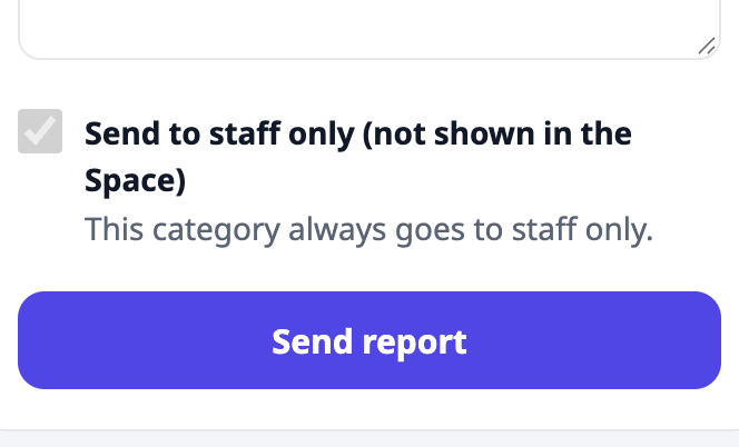 Sensitive categories always go to staff only
